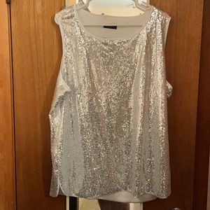 Silver sequin tank NWT
